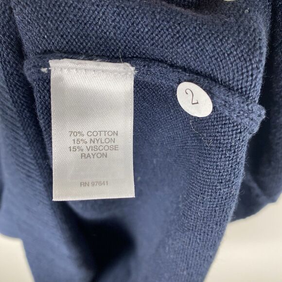 J. Jill sweater Dress Small Navy Blue Knit Turtleneck Minimalist - Picture 6 of 6